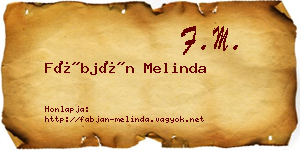 Fábján Melinda névjegykártya