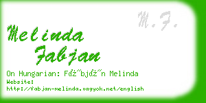 melinda fabjan business card
